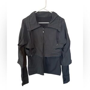 Lululemon Dance Studio Jacket Black Size 8 Thumbholes Zip Pockets